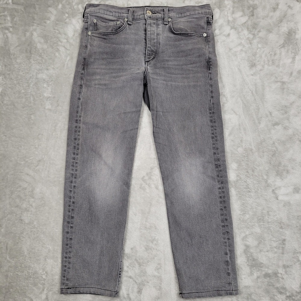 Rag & Bone Fit 2 Slim Button Fly Men's 32x26 Gray Wash Denim 5-Pocket Jeans